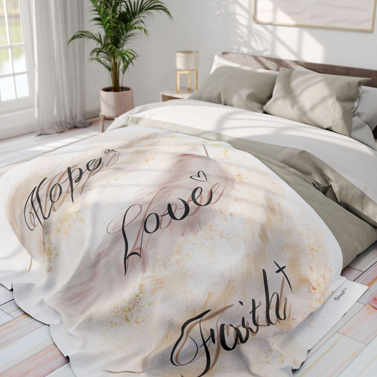 Fleece Blanket - Hope, Love, Faith