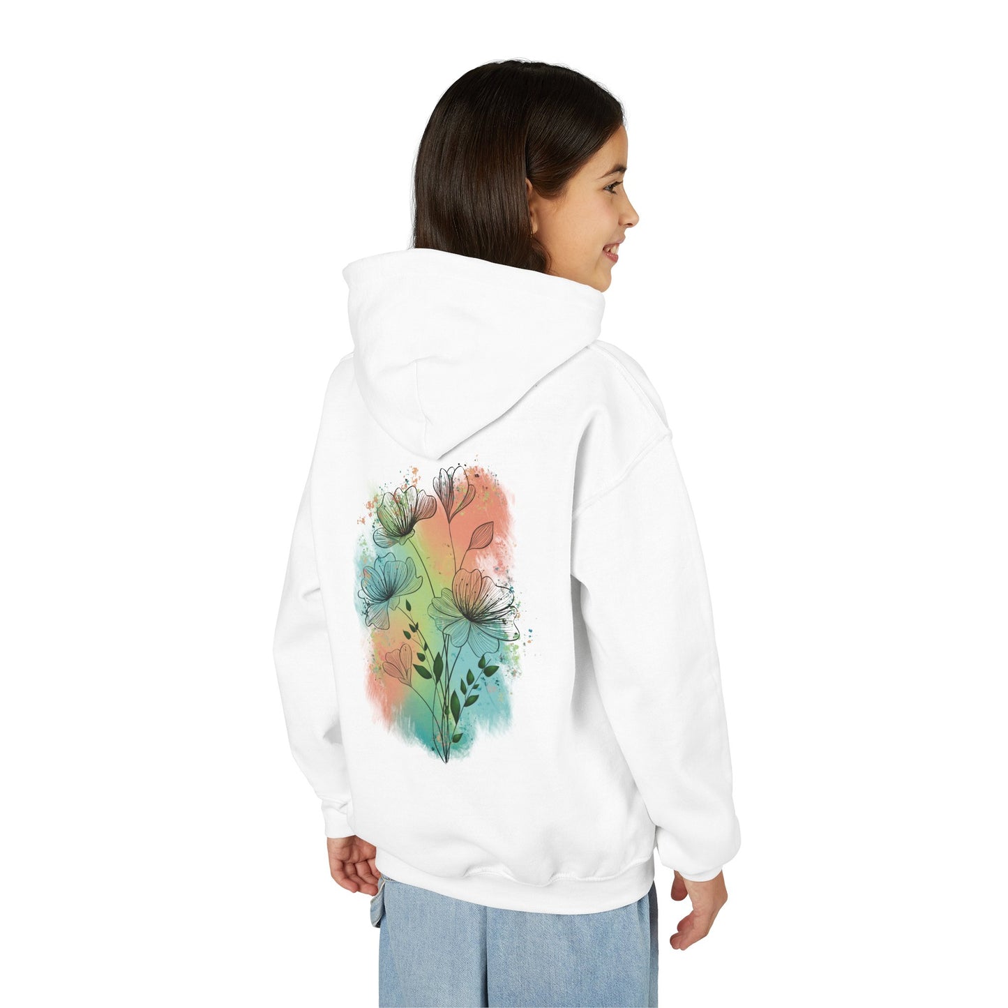Kids' Hoodie - Pastel Flowers