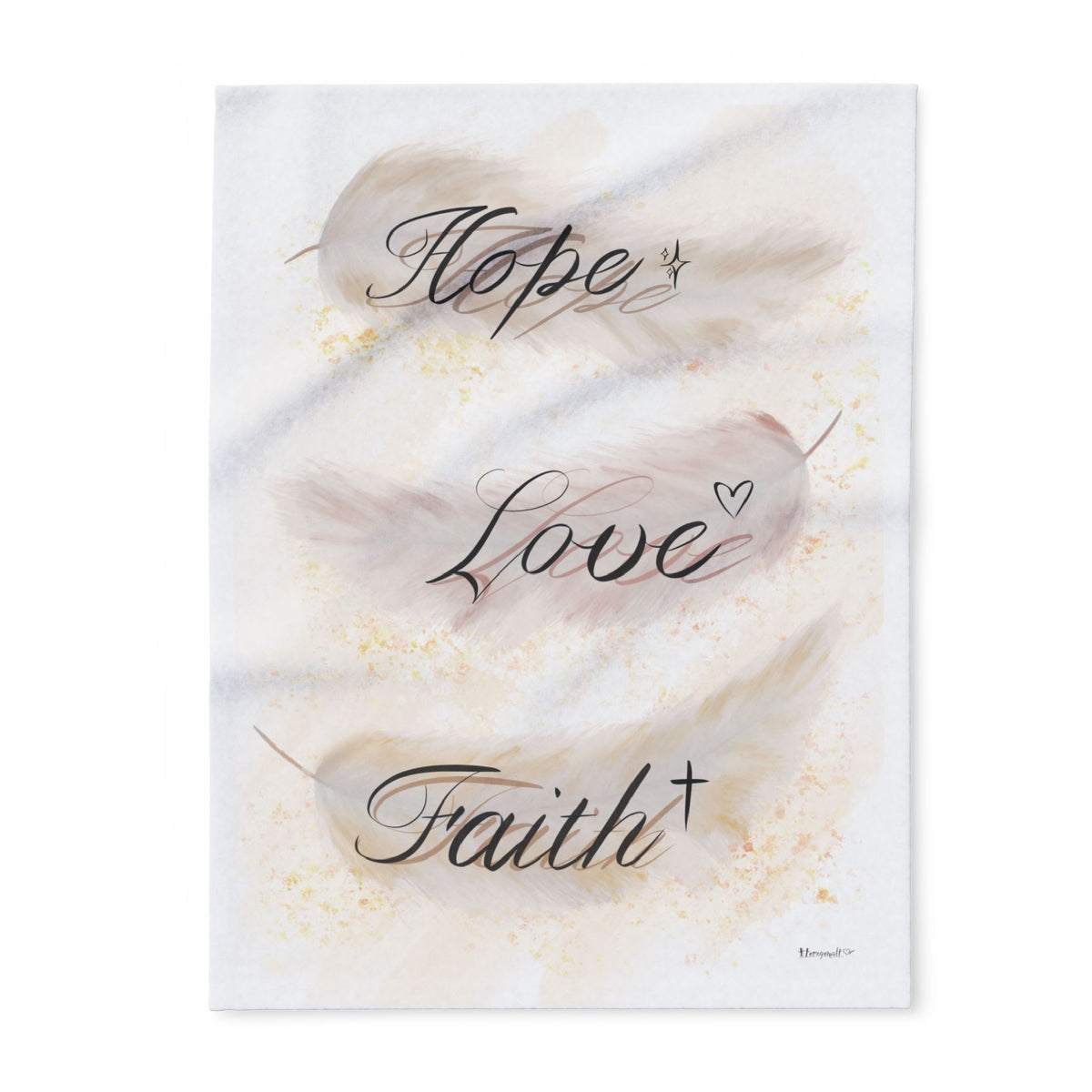 Fleece Blanket - Hope, Love, Faith