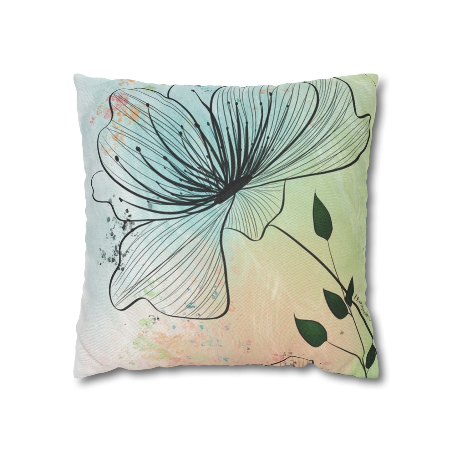 Funda de almohada - Flores pastel