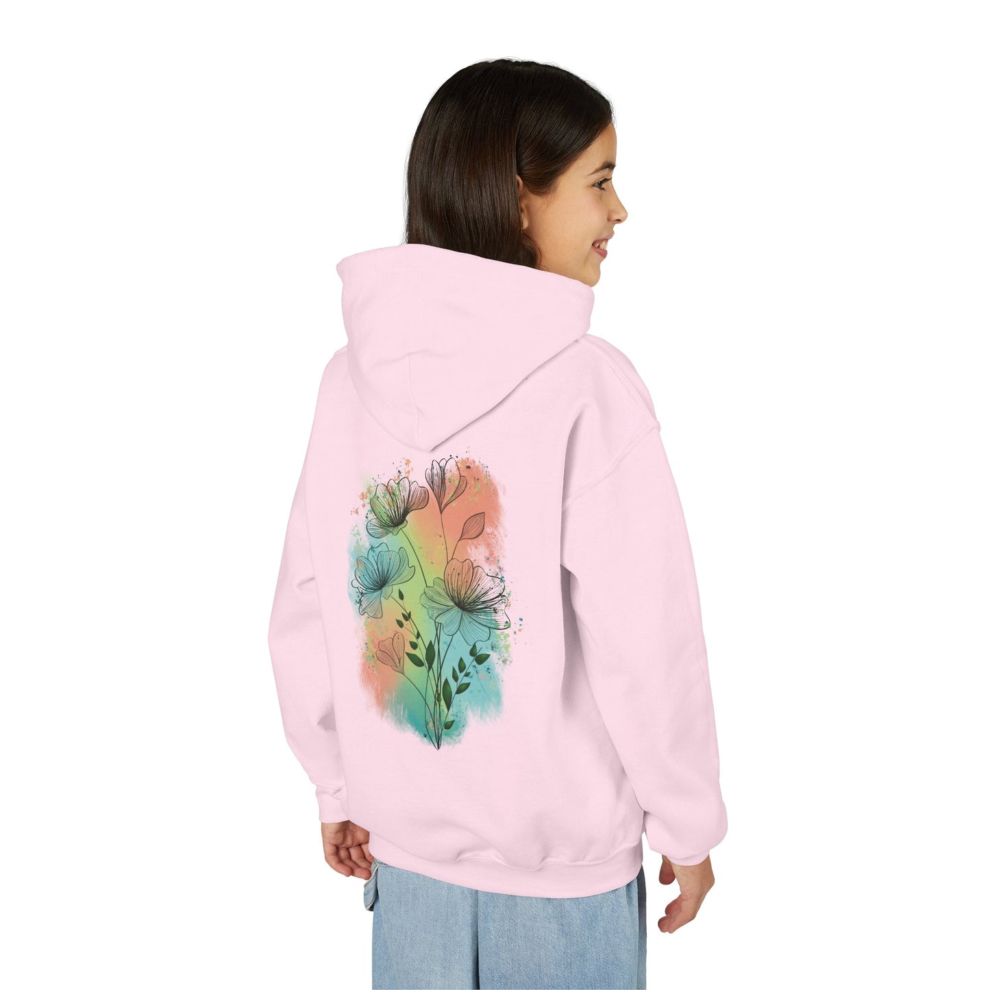 Kids' Hoodie - Pastel Flowers