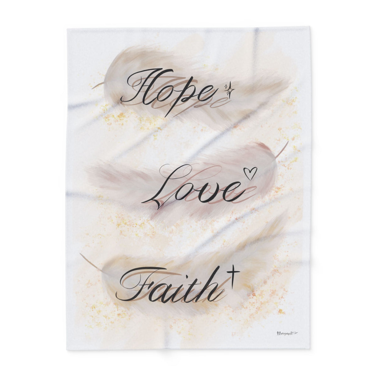 Fleece Blanket - Hope, Love, Faith