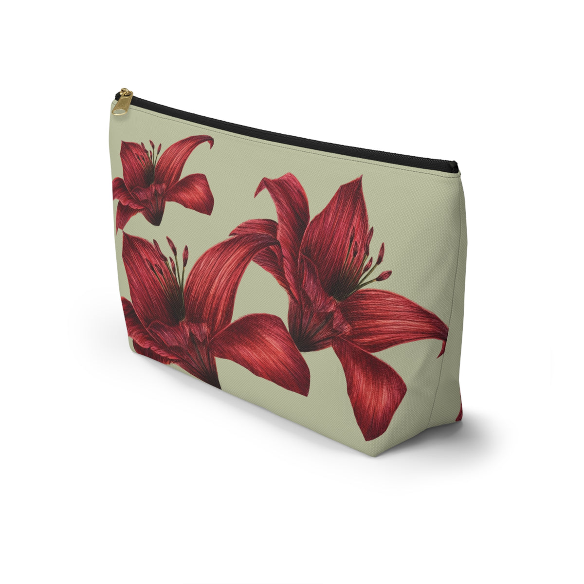 Makeup Bag - Red Lilies