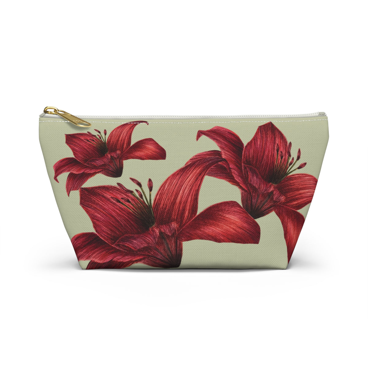 Makeup Bag - Red Lilies