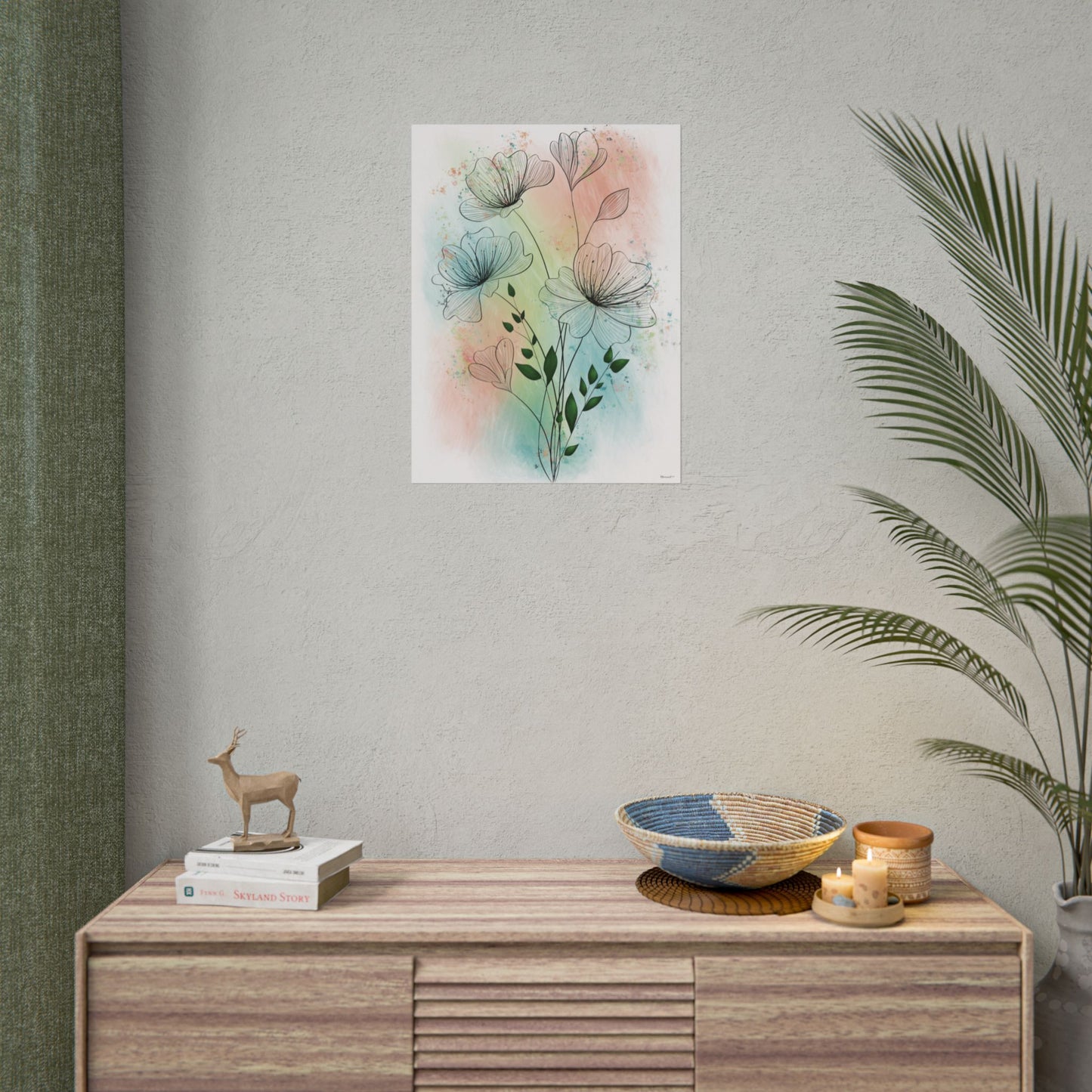 Póster - Flores Pastel