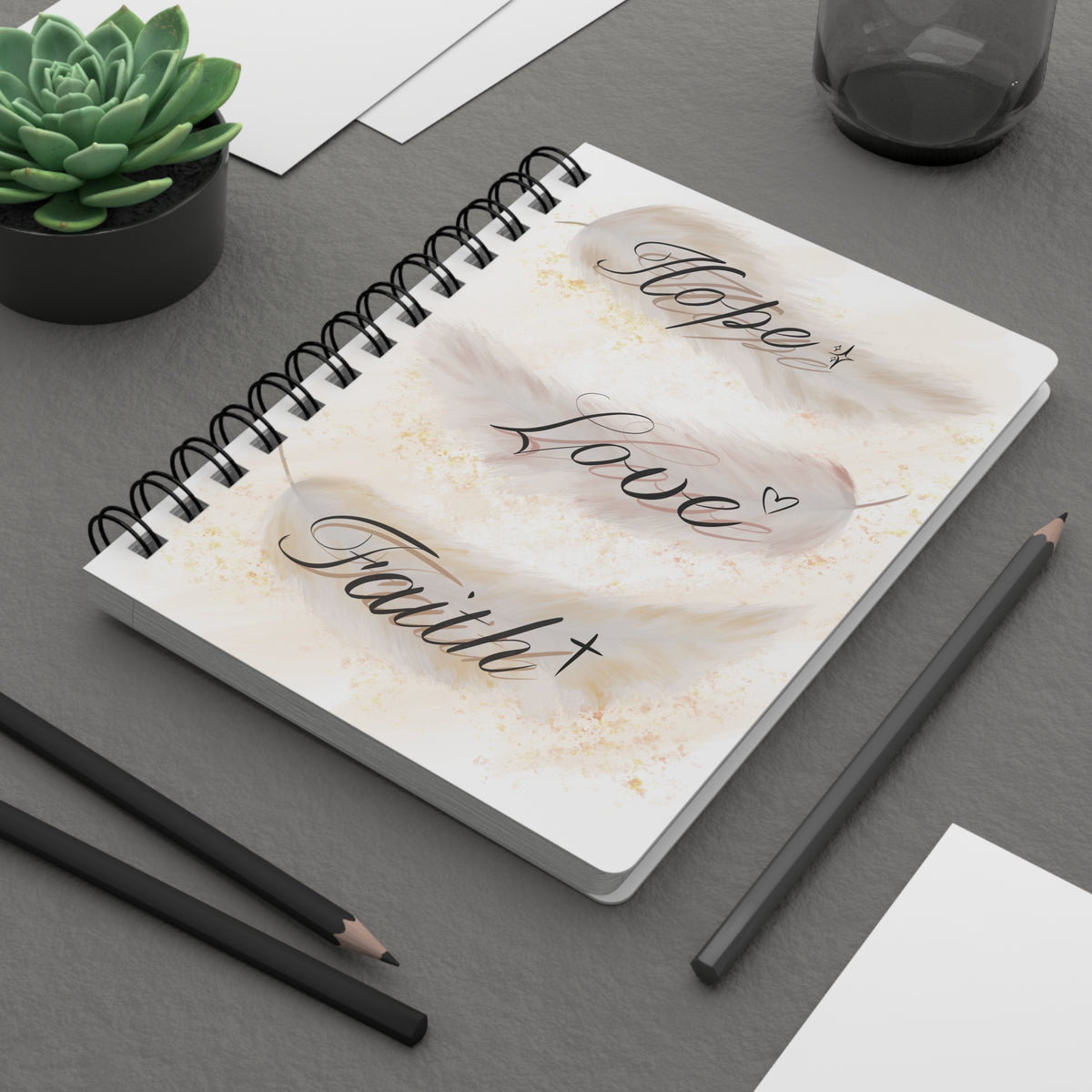 Spiral Notebook - Hope, Love, Faith