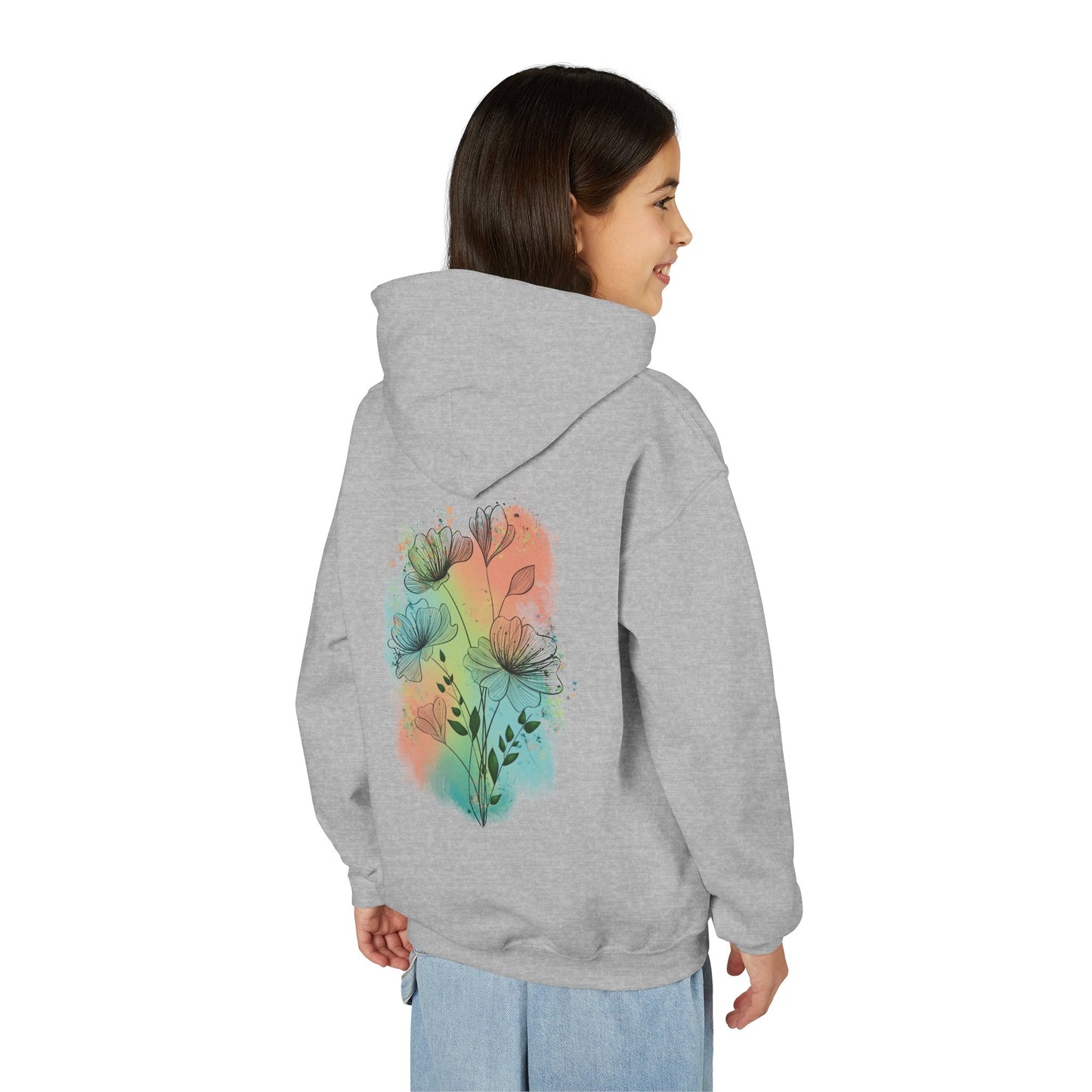 Kids' Hoodie - Pastel Flowers