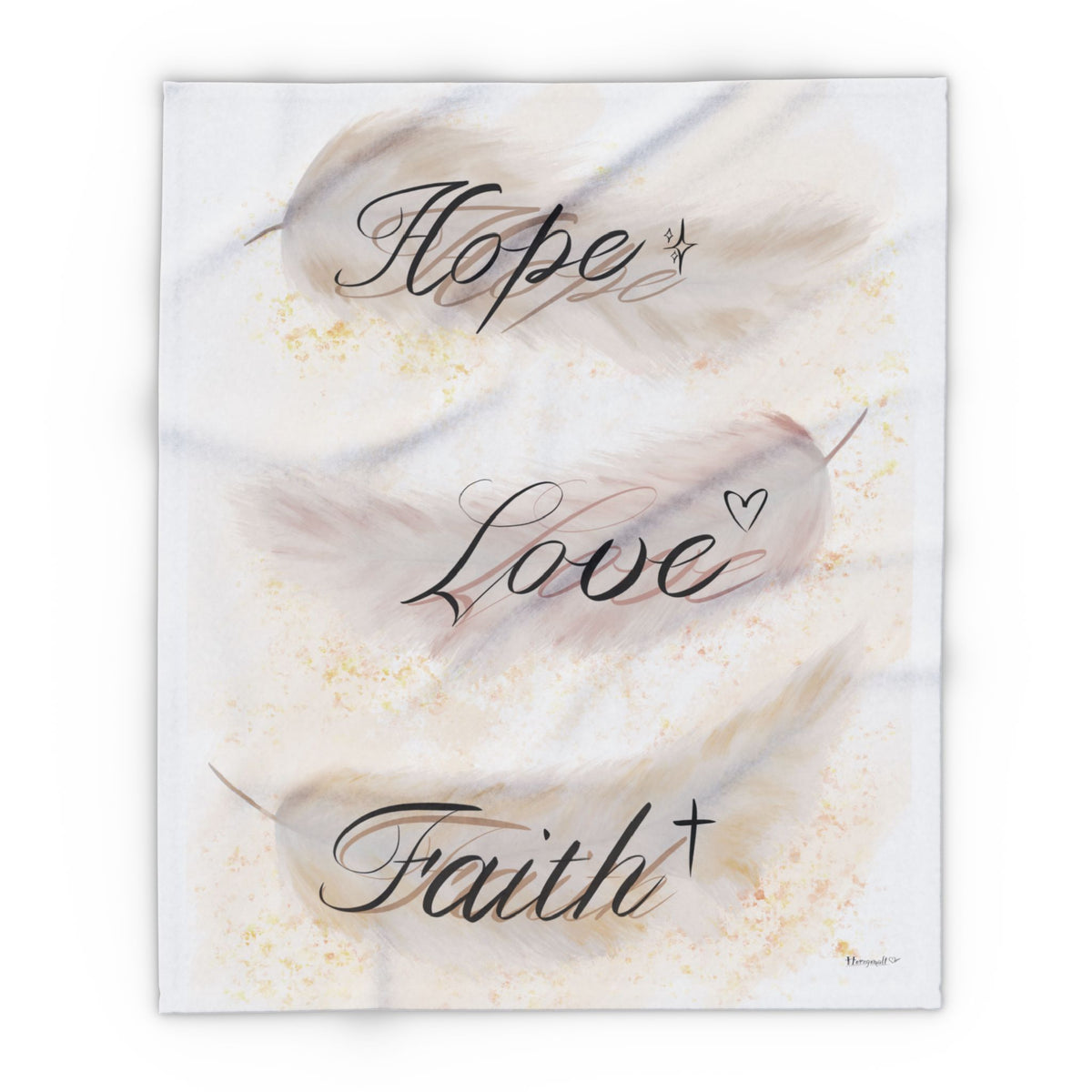 Fleece Blanket - Hope, Love, Faith