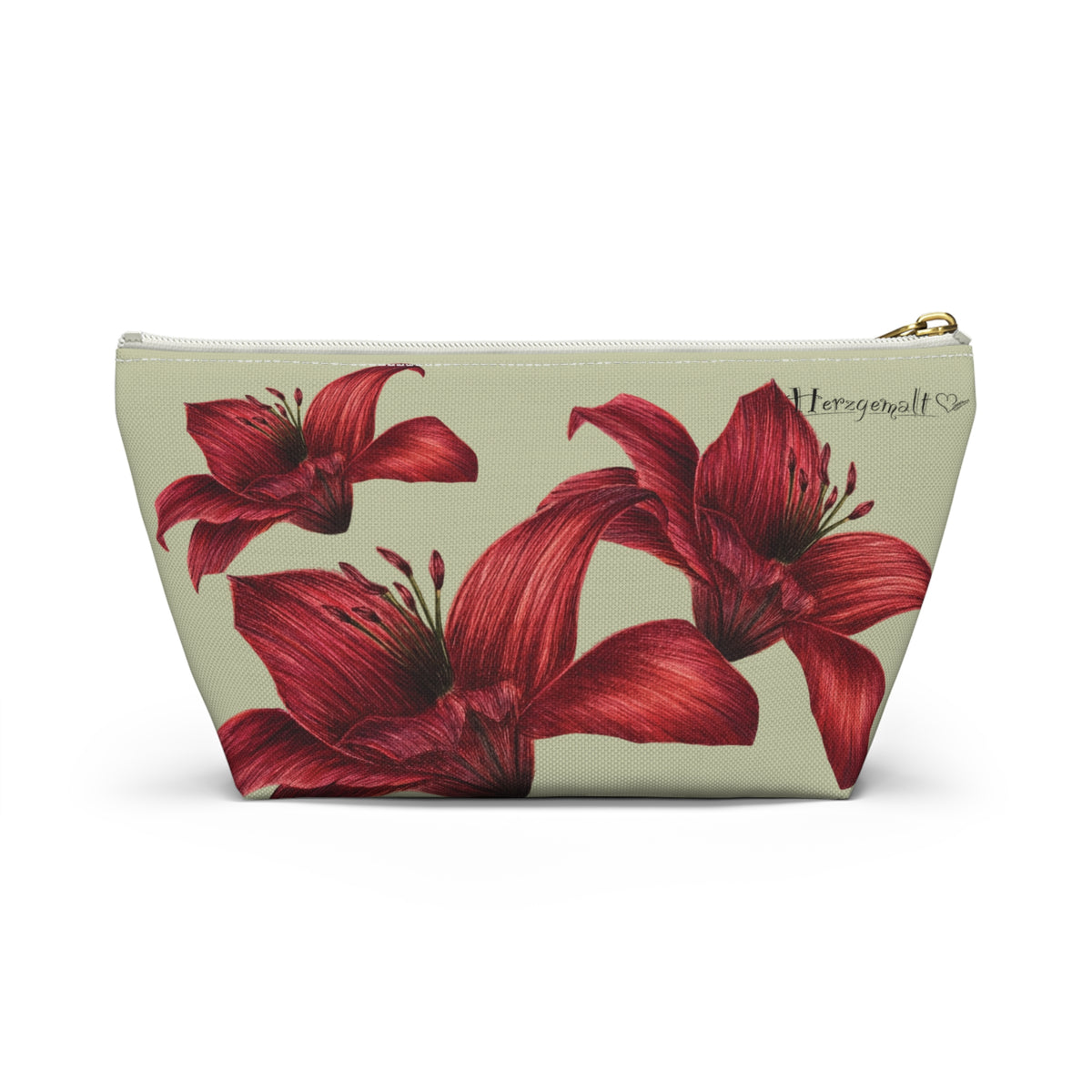 Makeup Bag - Red Lilies