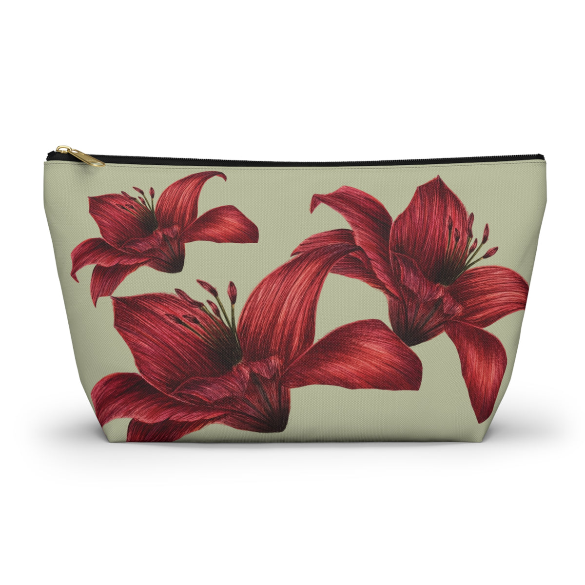 Makeup Bag - Red Lilies