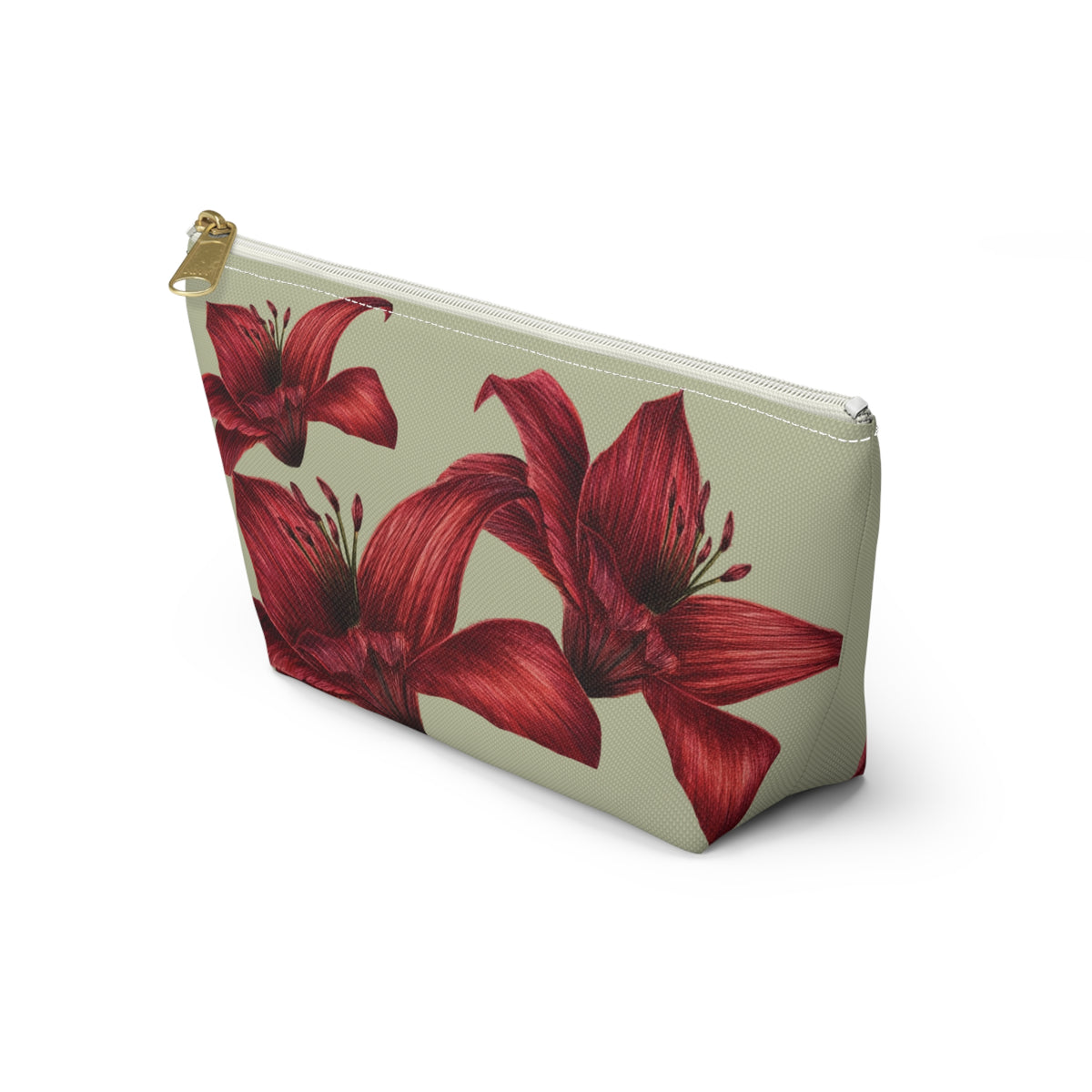 Makeup Bag - Red Lilies